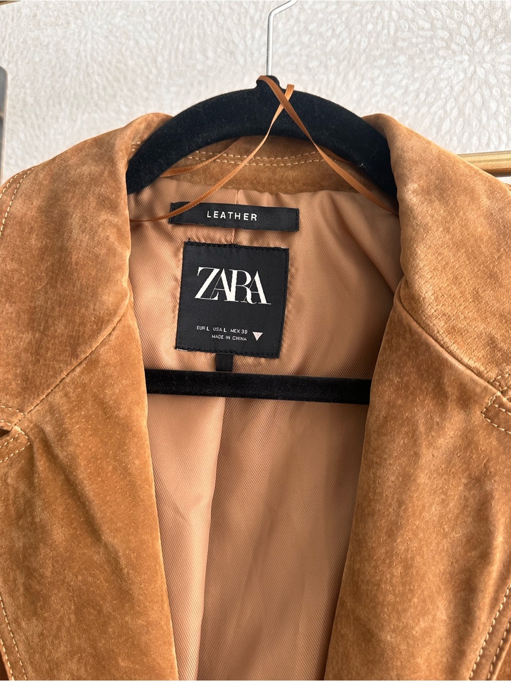 ZARA Brown Suede Blazer Jacket - Picture 2 of 5
